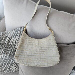 Nordstrom Made In Italy 80s Metallic Croc Embossed Iridescent Leather Purse